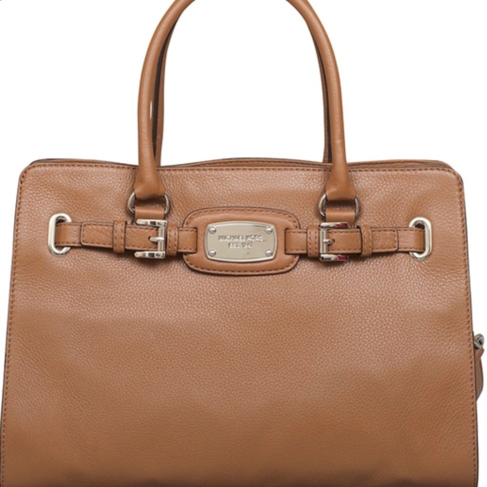 NWOT Michael Kors Cognac Hamilton Leather Satchel